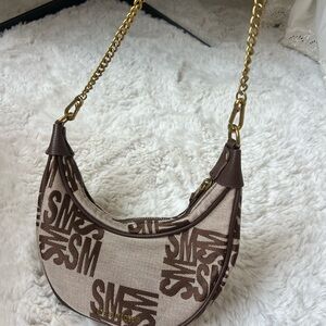 Steve Madden Brown and Cream Shoulder Bag